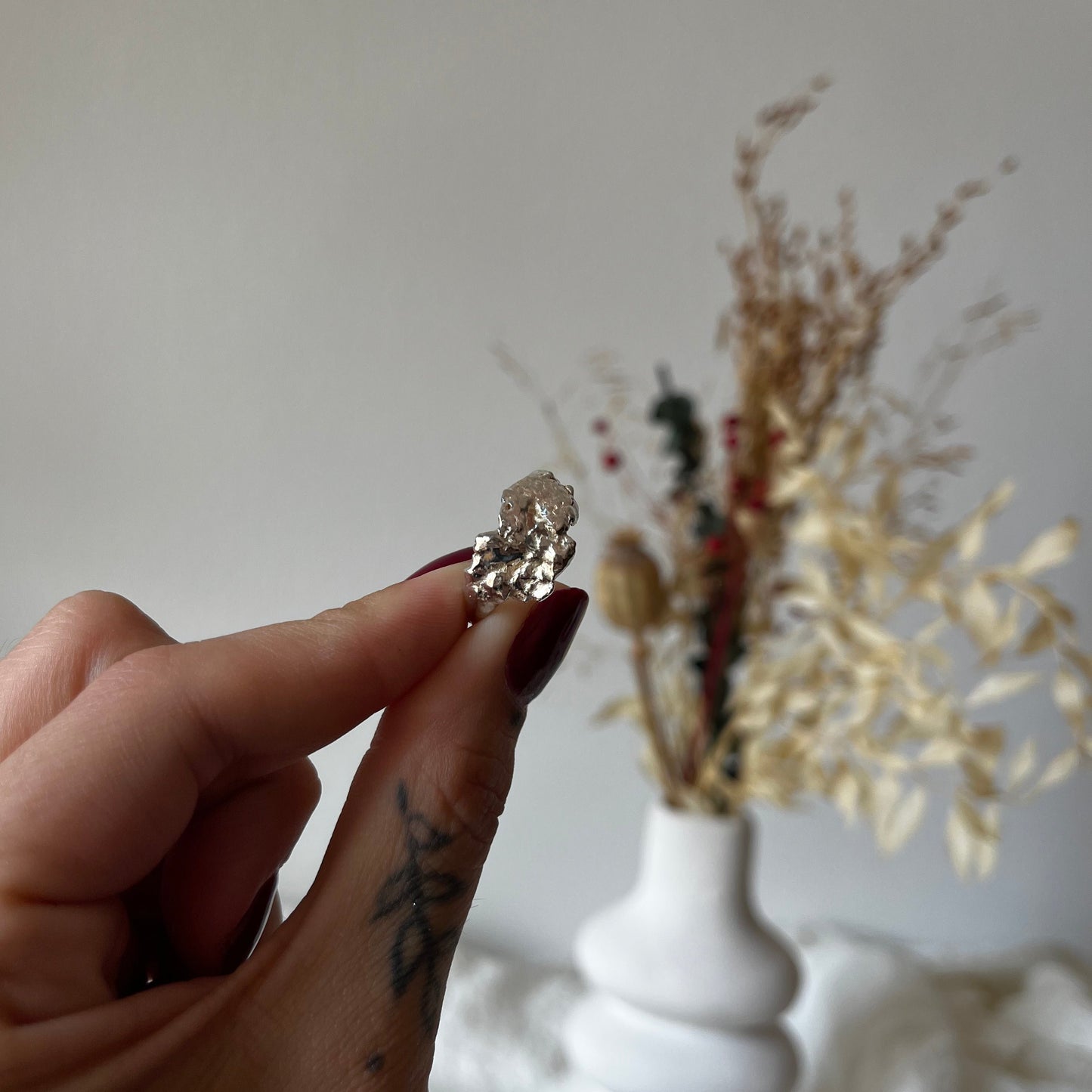 Molten ring in sterling silver handmade