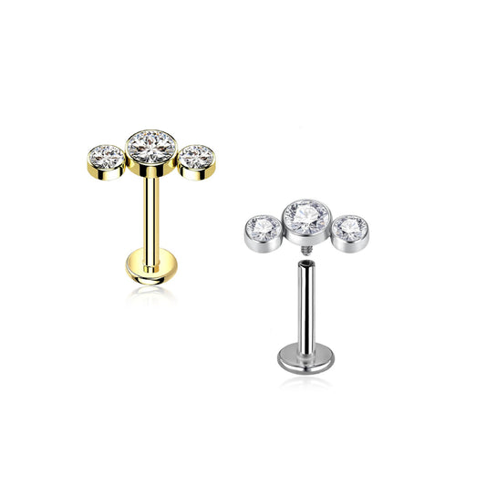 Trio Gem Cluster Labret