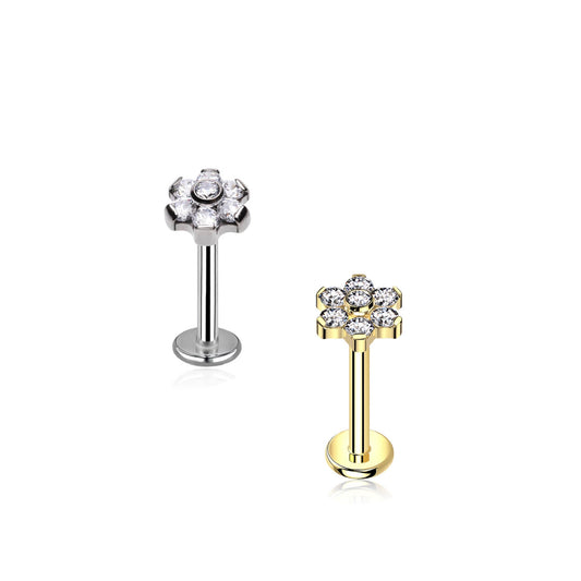 Six Petal Flower Labret