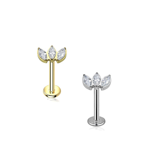 Triple Marquise Fan Labret