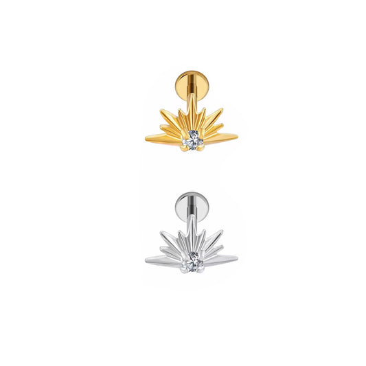 Sunrise Cluster Titanium Labret – Piercing Jewelry