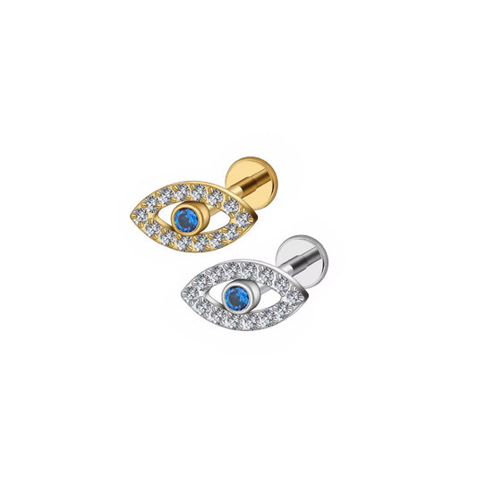 Evil Eye Titanium Labret – Implant Grade Jewelry